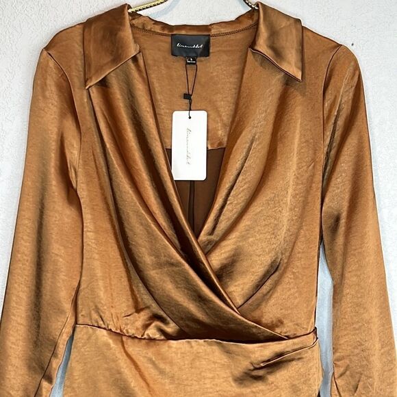 NWT LINE & DOT Bella Mini Dress In Camel Small Revolve - Picture 3 of 14